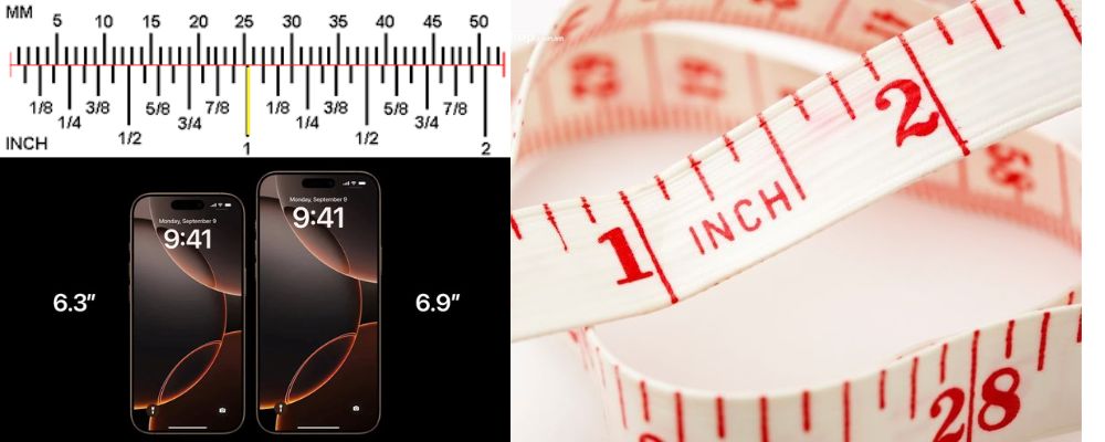 1 inch bằng bao nhiêu mm