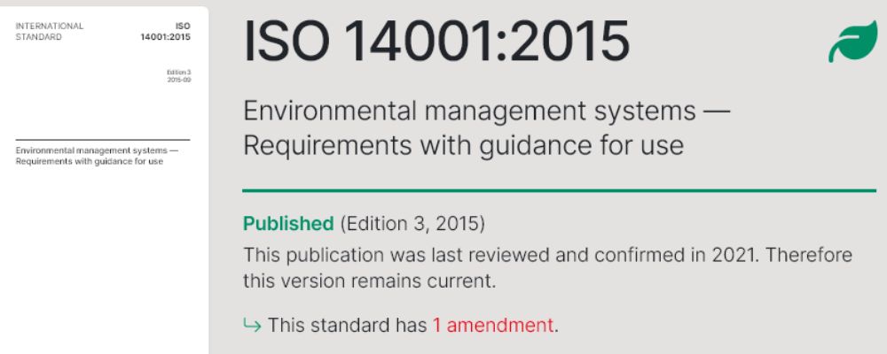 iso 14001 2015 là gì
